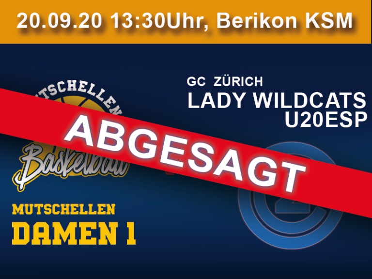 Spiel der Damen vom 20. September 2020 abgesagt